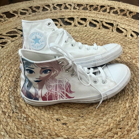 Converse x Frozen 2 Chuck Taylor All Star Hi Anna Elsa Sneaker Womens Disney 10 - Picture 1 of 6